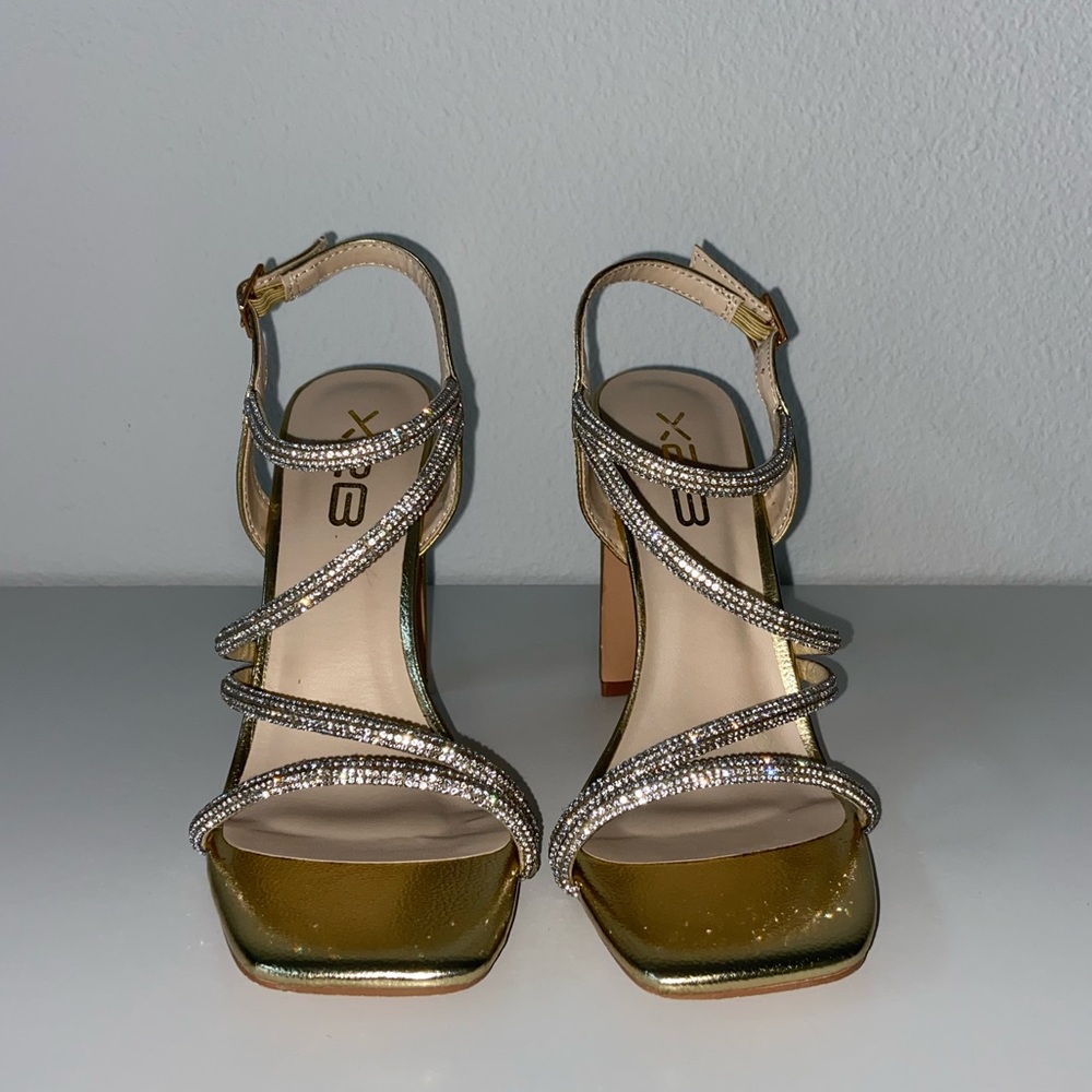Glam Gold Rhinestone Heels - Picture 4 of 6